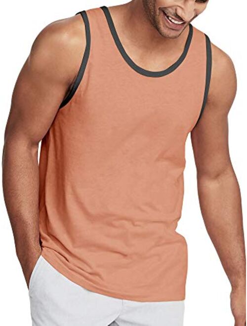 Hat and Beyond Mens Tank Top Soft Performance Boxing Gym Shirts Plain Muscle Tee