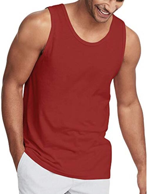 Hat and Beyond Mens Tank Top Soft Performance Boxing Gym Shirts Plain Muscle Tee