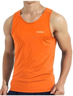 EZRUN Men's Quick Dry Sport Tank Top for Bodybuilding Gym Athletic Jogging Running,Fitness Training Workout Sleeveless Shirts