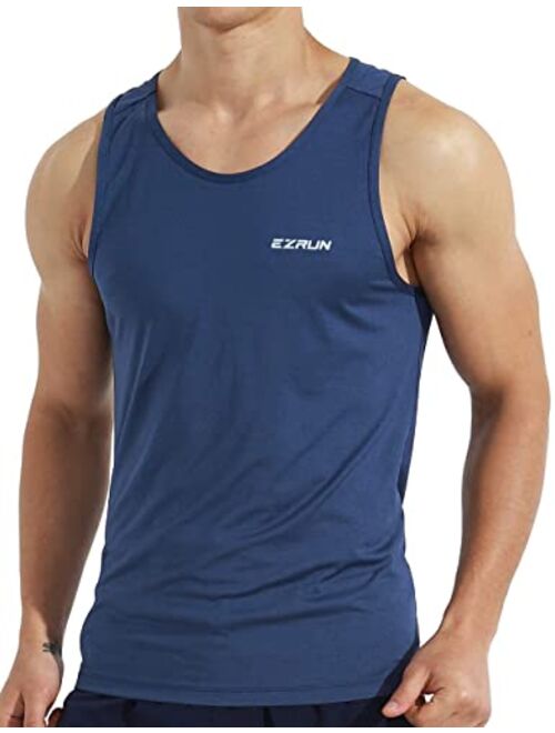 EZRUN Men's Quick Dry Sport Tank Top for Bodybuilding Gym Athletic Jogging Running,Fitness Training Workout Sleeveless Shirts