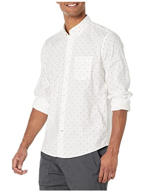 GAP Men's Long Sleeve Untucked Stretch Poplin Button Down Shirt