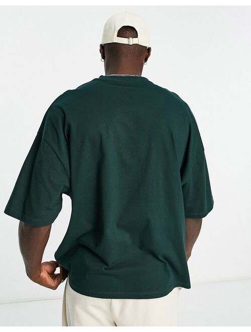 ASOS DESIGN oversized t-shirt in dark green with Nashville city print