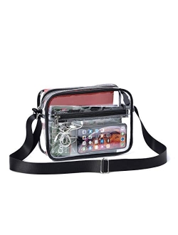 MAY TREE Clear Crossbody Messenger Shoulder Bag Stadium Approved Suitable for Work, Travel, Workout, Concert or Sporting