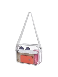 MAY TREE Clear Crossbody Messenger Shoulder Bag Stadium Approved Suitable for Work, Travel, Workout, Concert or Sporting