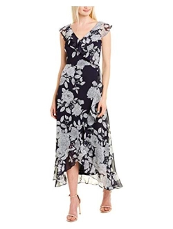 Women's Ruffle Wrap Maxi Dress