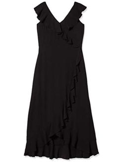 Women's Ruffle Wrap Maxi Dress