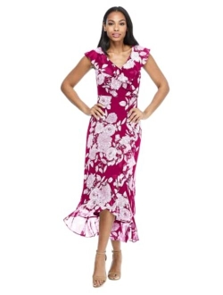 Women's Ruffle Wrap Maxi Dress