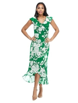 Women's Ruffle Wrap Maxi Dress