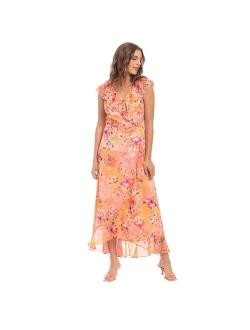 Women's Ruffle Wrap Maxi Dress