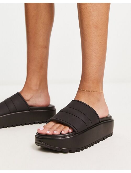 ASOS DESIGN Flame three part slides in black