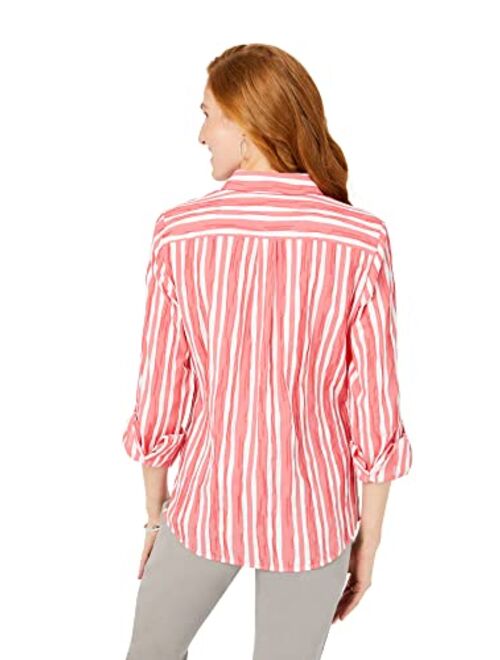 Foxcroft Women's Hampton Long Sleeve Stripe Blouse