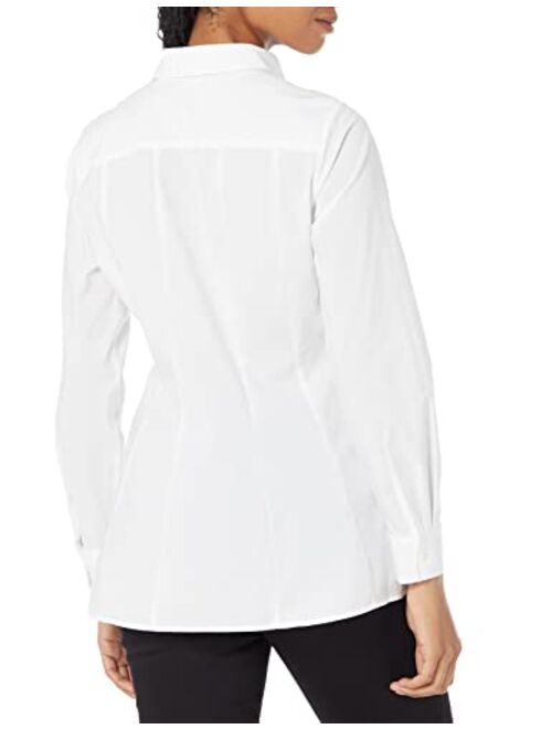 Foxcroft Women's Plus Size Gianna Long Sleeve Stretch Solid Blouse