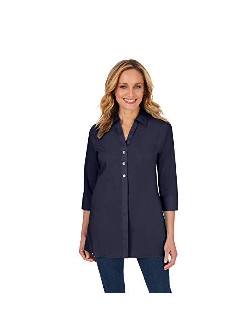 Foxcroft Women's Pamela 3/4 Sleeve Non Iron Stretch Tunic