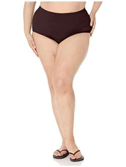 Women's Plus-Size High Waist Hipster Bikini Swimsuit Bottom