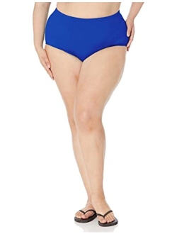 Women's Plus-Size High Waist Hipster Bikini Swimsuit Bottom