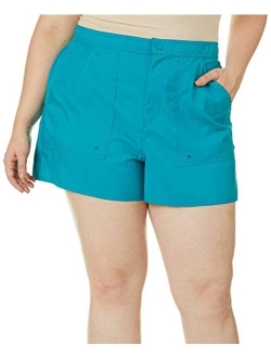 Women's Plus-Size 3" Woven Swim Boardshorts