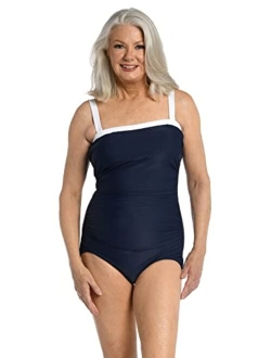 Women's Standard Bandeau Girl Leg One Piece Swimsuit