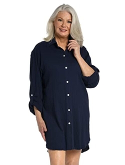 Women's Standard Resort Shirt Swimwear Cover Up