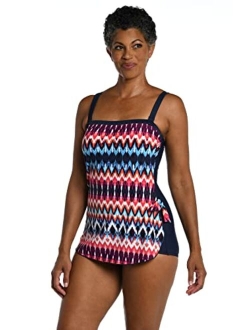 Women's Standard Bandeau Sarong One Piece Swimsuit