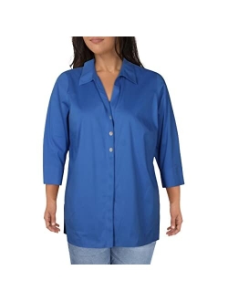 Women's Plus Size Pamela Non-Iron Stretch 3/4 SLV. Tunic