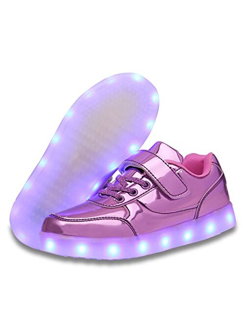 YuanRoad LED Light up Shoes Kids Low LED Sneakers USB Rechargeable Glowing Luminous for Boys Girls Toddler Child