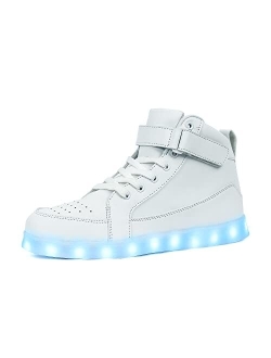 IGxx LED Light Up Shoes for Kids High Top Sneakers Lights Shoes for Boys Gilrs USB Charging Flashing Luminous Trainers for Festivals, Thanksgiving, Christmas, New Year, P