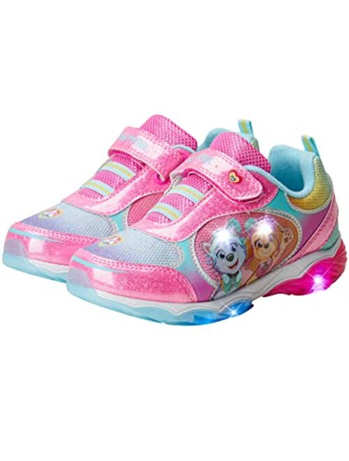 Nickelodeon Girls' Paw Patrol Sneakers - Laceless LED Light Up Shoes (Toddler/Little Kid)