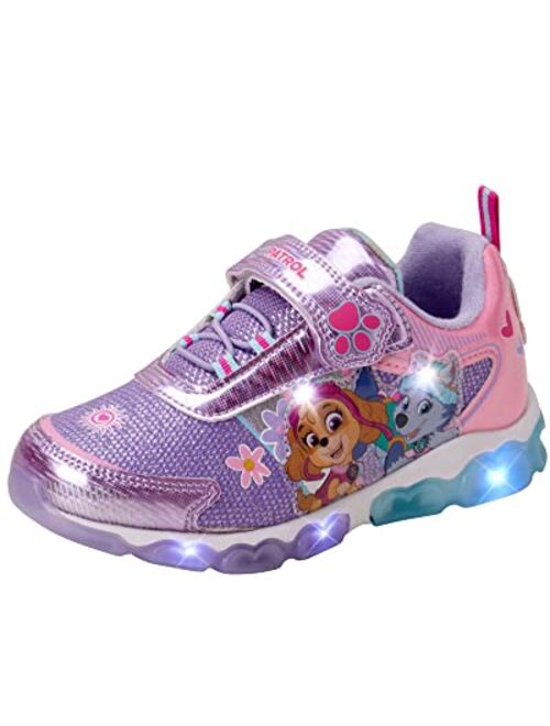 Nickelodeon Girls' Paw Patrol Sneakers - Laceless LED Light Up Shoes (Toddler/Little Kid)