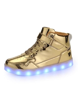 AoSiFu Kids Light Up Shoes Toddler Girls Boys Breathable Led Flashing Sneakers USB Charge