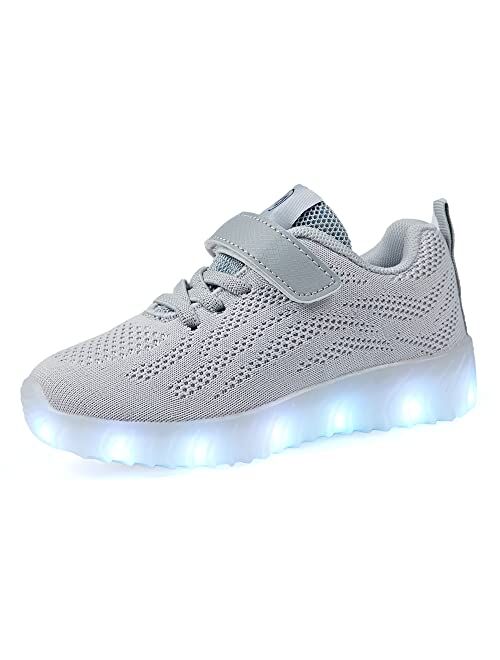 AoSiFu Kids Light Up Shoes Toddler Girls Boys Breathable Led Flashing Sneakers USB Charge