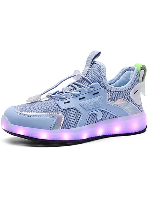 AoSiFu Kids Light Up Shoes Toddler Girls Boys Breathable Led Flashing Sneakers USB Charge