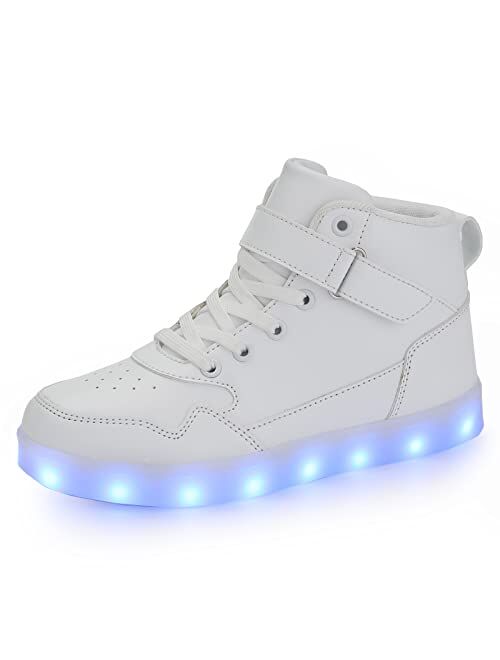 AoSiFu Kids Light Up Shoes Toddler Girls Boys Breathable Led Flashing Sneakers USB Charge