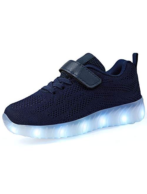 AoSiFu Kids Light Up Shoes Toddler Girls Boys Breathable Led Flashing Sneakers USB Charge