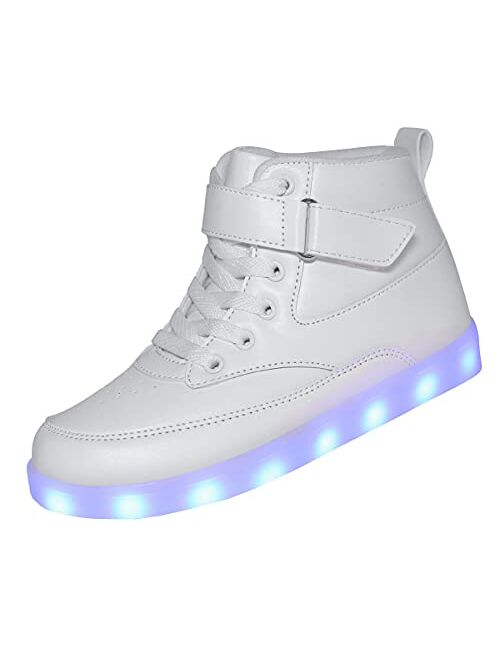 Voovix Kids LED Light up Shoes USB Charging Flashing High-top Sneakers for Boys and Girls Child Unisex