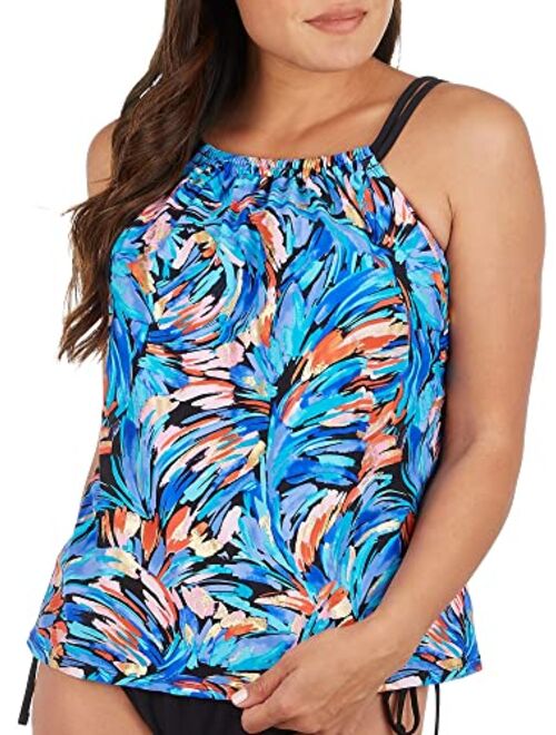 Maxine Of Hollywood High Neck Tankini Swimsuit Top