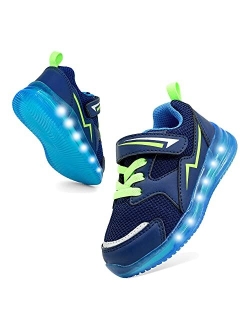 SKYWHEEL Light Up Shoes for Toddler Boys Girls Led Sneakers Little Kids Breathable Flashing Tennis Shoes