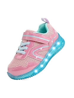 SKYWHEEL Light Up Shoes for Toddler Boys Girls Led Sneakers Little Kids Breathable Flashing Tennis Shoes