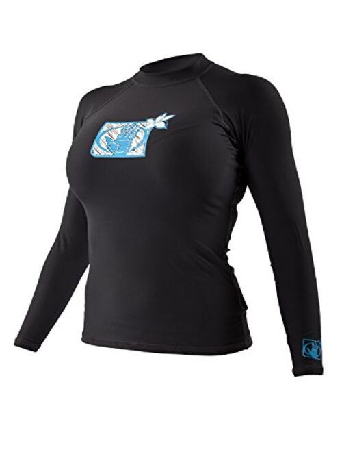 Body Glove 13211W Women's L/A Basic Fitted Long Sleeve Rashguard Top