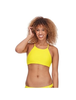 Women's Smoothies Elena Solid High Neck Crop Bikini Top Swimsuit