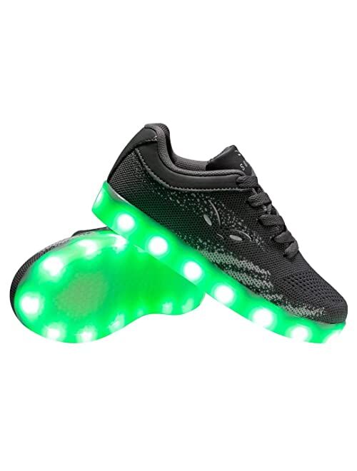 TOLLN Kids Boys Girls Breathable LED Light Up Flashing Sneakers for Children Shoes