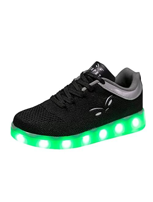 TOLLN Kids Boys Girls Breathable LED Light Up Flashing Sneakers for Children Shoes