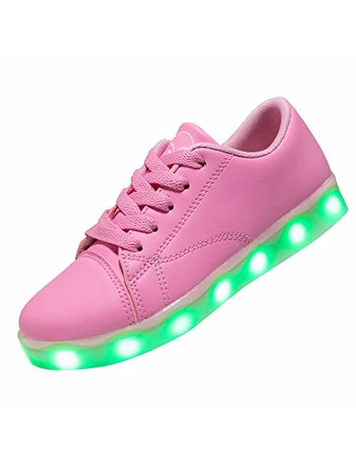 TOLLN Kids Boys Girls Breathable LED Light Up Flashing Sneakers for Children Shoes