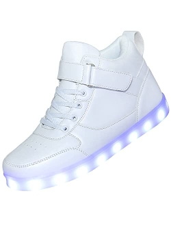 Lakerom Kids Light up Shoes Led Shoes for Boys Girls USB Charging Flashing Trainers High Top Sneakers