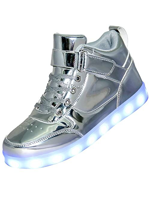 Lakerom Kids Light up Shoes Led Shoes for Boys Girls USB Charging Flashing Trainers High Top Sneakers