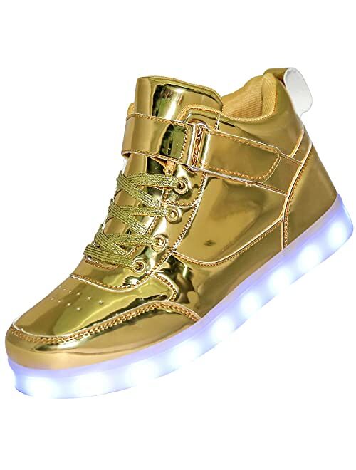 Lakerom Kids Light up Shoes Led Shoes for Boys Girls USB Charging Flashing Trainers High Top Sneakers