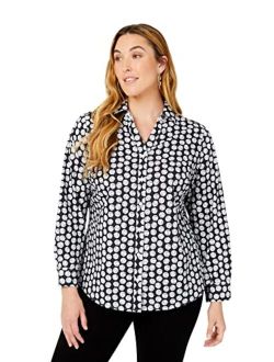 Women's Mary Long Sleeve Scribble Dots Blouse
