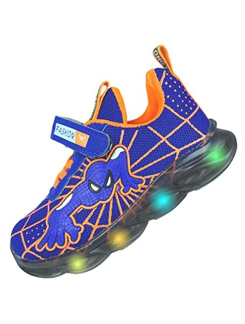 Jasmeko Kids Shoes LED Light Up Trainers Shoes Boys Baby Girls Sneakers Glow Fashion Flashing Athletic Sport Sneaker