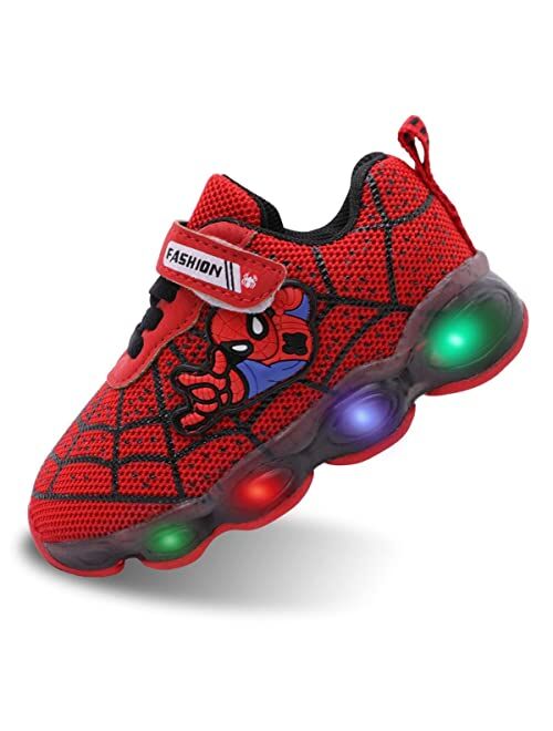 Jasmeko Kids Shoes LED Light Up Trainers Shoes Boys Baby Girls Sneakers Glow Fashion Flashing Athletic Sport Sneaker