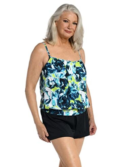 Maxine Of Hollywood Women's Standard Bandeau Tankini Swimsuit Top