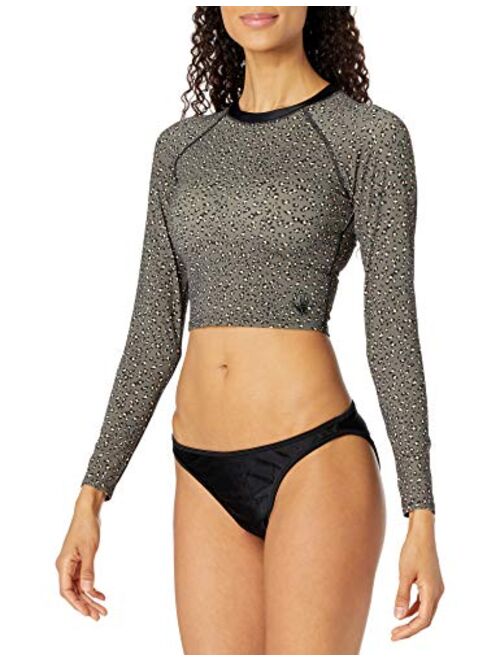 Body Glove Women's Standard Let It Be Long Sleeve Crop Top Rashguard with UPF 50+